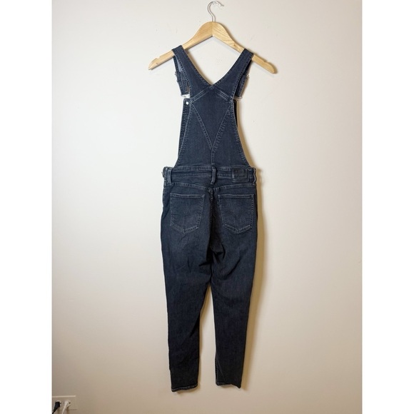 Levi's Dark Wash Skinny Denim Overalls 27 - Picture 5 of 9